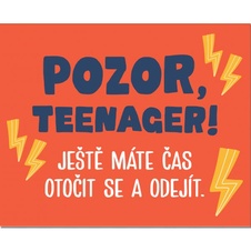 Cedulka na dveře - Pozor teenager