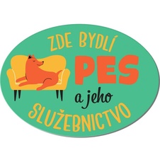 Cedulka na dveře - Zde bydlí pes