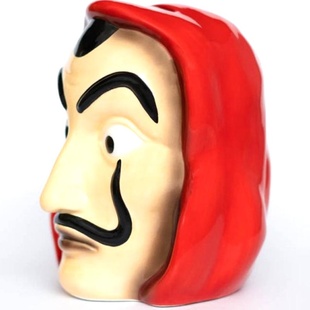 Keramická pokladnička Papírový dům: Maska