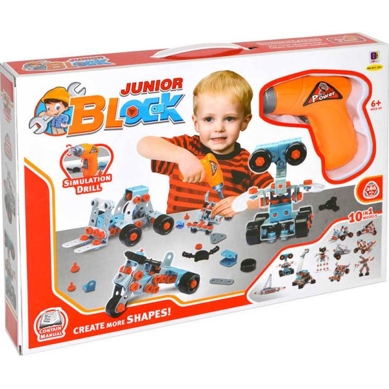 Stavebnice s vrtačkou - Junior Block