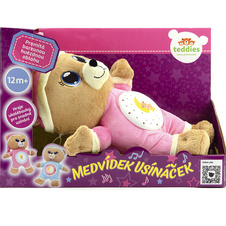 Plyšový medvídek usínáček 32 cm růžový