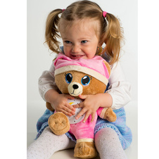 Plyšový medvídek usínáček 32 cm růžový