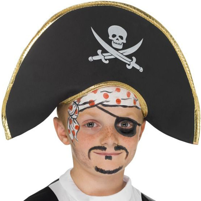 Pirátský klobouk s lebkou a meči