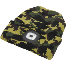 Čepice ARMY s LED svítilnou USB nabíjení