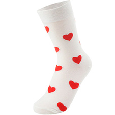 Zamilované ponožky - bílé se srdíčky