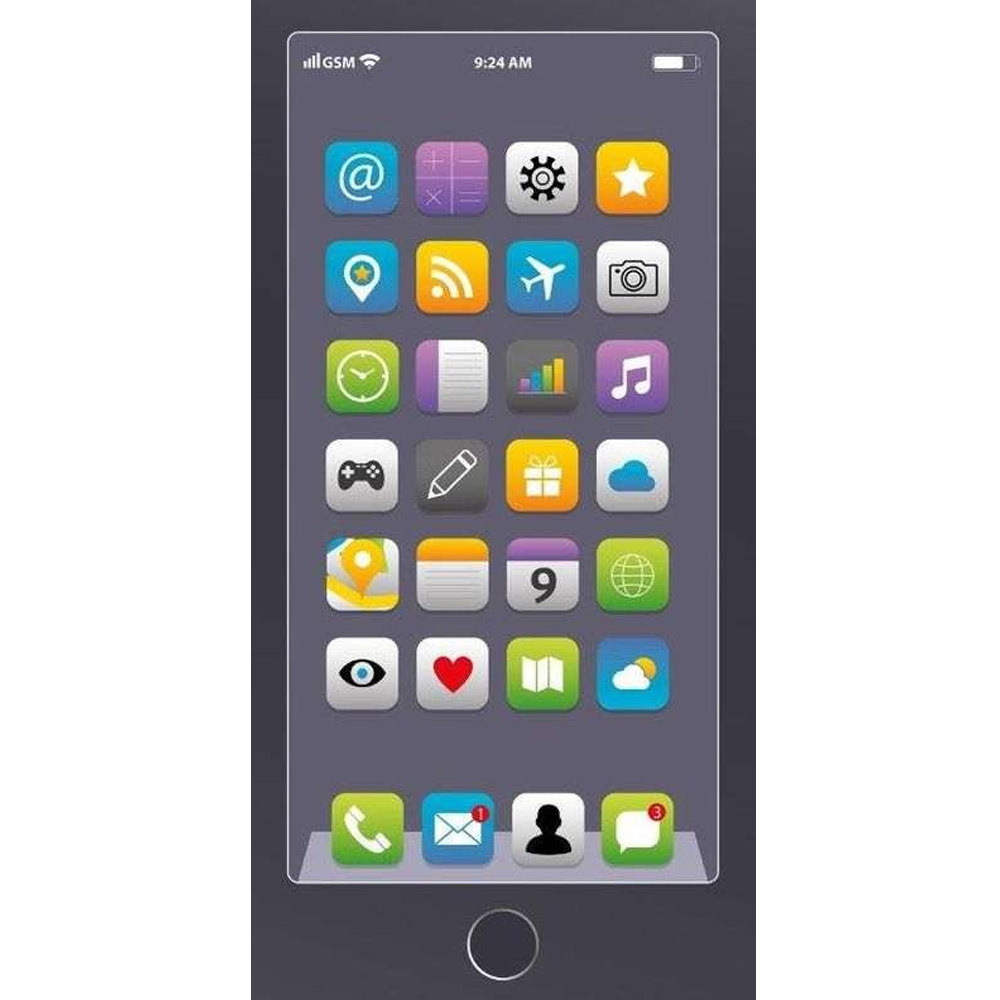 Osuška - Dotykový telefon šedý