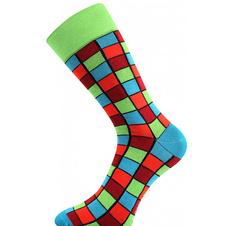 Veselé pánské ponožky - kostkovaný vzor