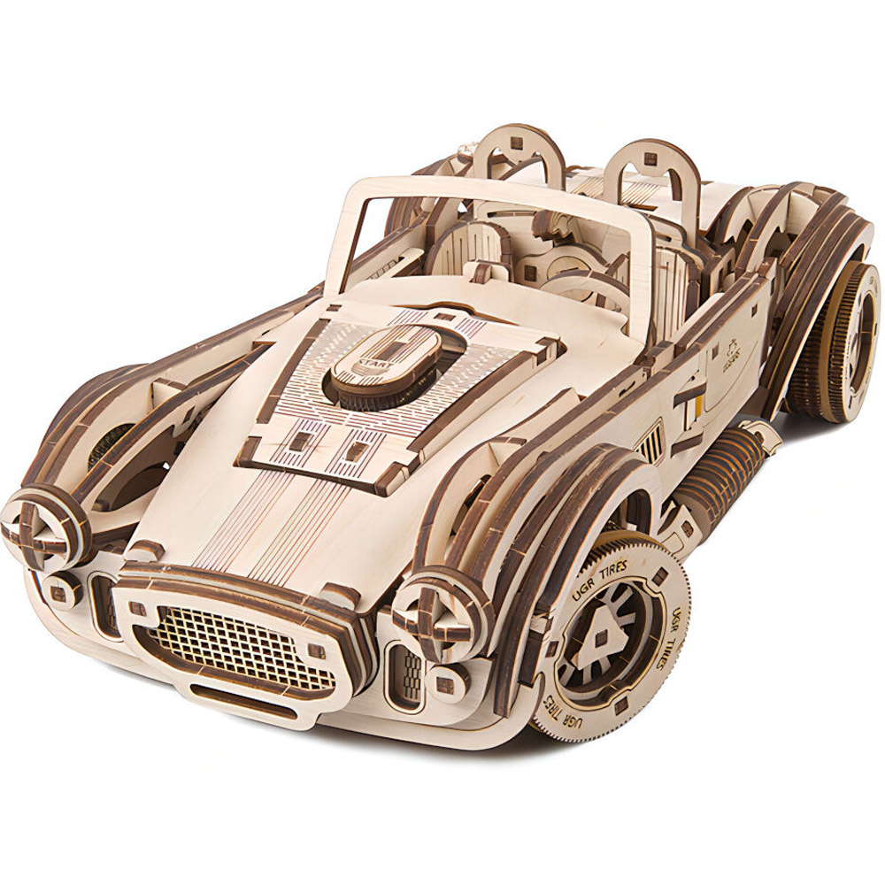 3D dřevěné mechanické puzzle  - Driftující závoďák