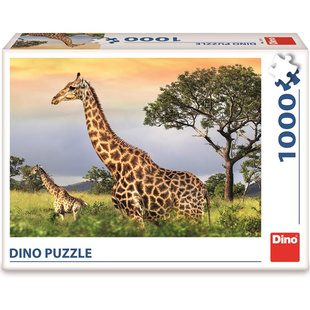 Puzzle 1000 - Žirafí rodina