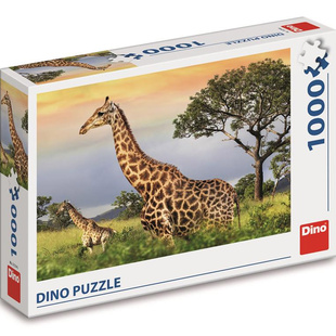 Puzzle 1000 - Žirafí rodina