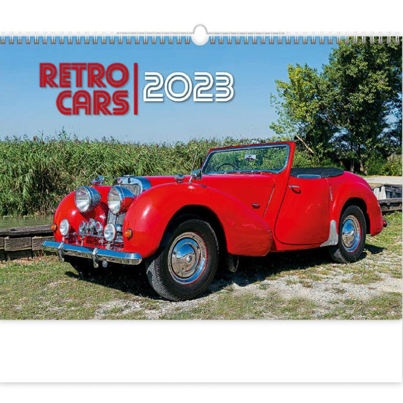 Kalendář nástěnný 2023 - Retro Cars