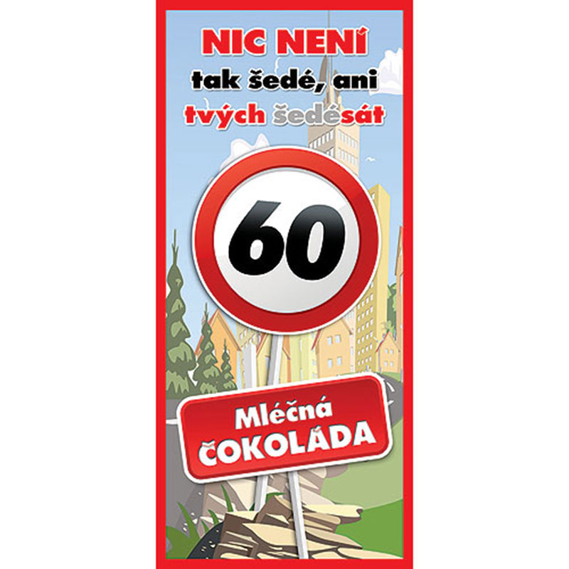 Dárková čokoláda k 60. narozeninám