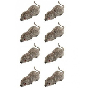 Sada 8 chlupatých myší