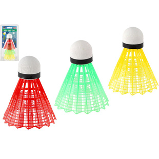 Míčky košíčky na badminton barevné plast 3 ks