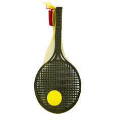 Soft tenis plast černý - 2 pálky a míček