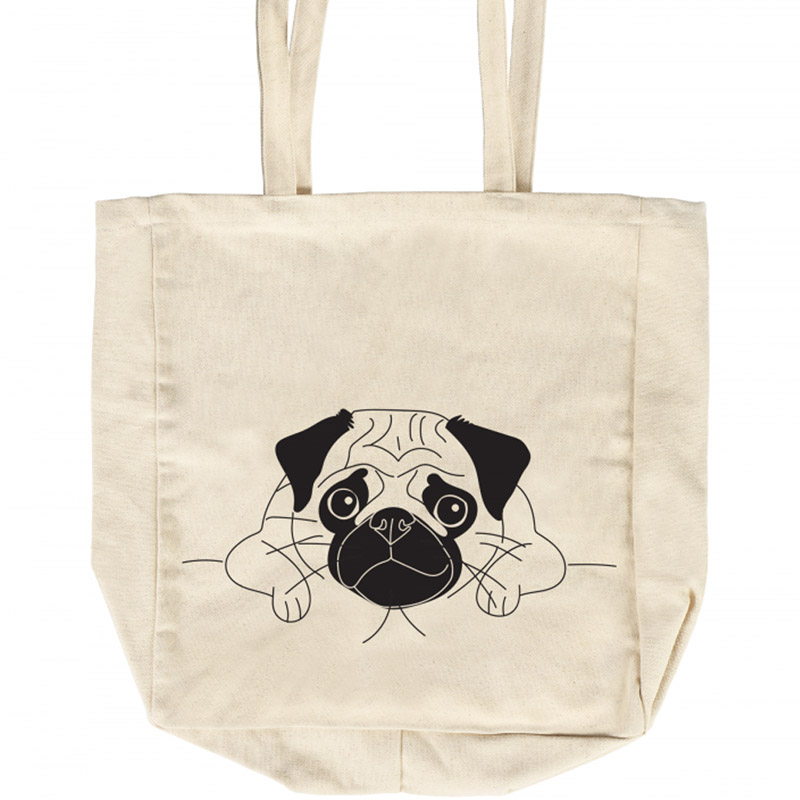 Plátěná taška - Pejsek zepředu i zezadu