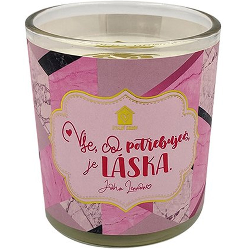 Dárková vonná svíčka - Vše, co potřebuješ, je láska