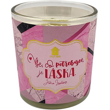Dárková vonná svíčka - Vše, co potřebuješ, je láska