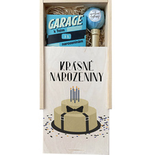 Dárková dřevěná bedna muže k narozeninám malá
