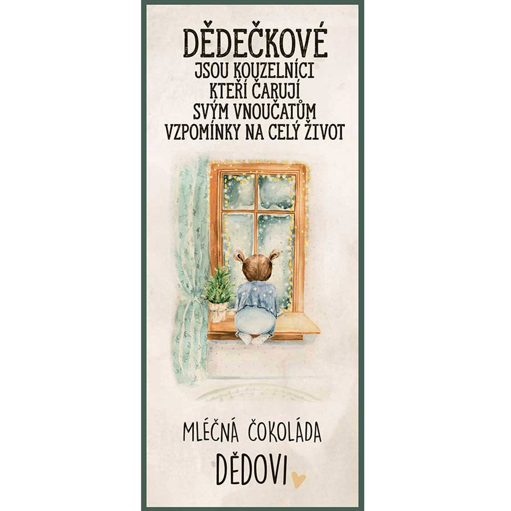 Dárková mléčná čokoláda 100 g – Dědečkovi