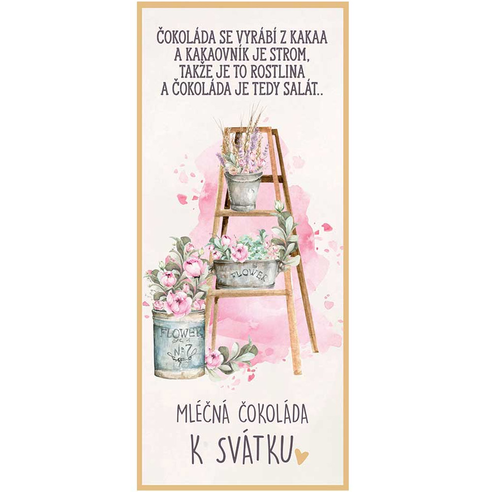 Dárková mléčná čokoláda 100 g – K svátku