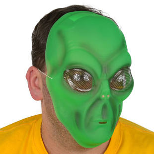 Plastová maska mimozemšťana zeleného