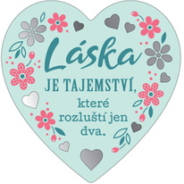 Plaketka srdce - Láska je tajemství