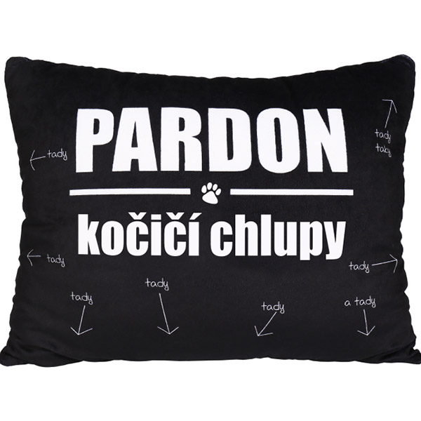 Humorný polštář - Kočičí chlupy