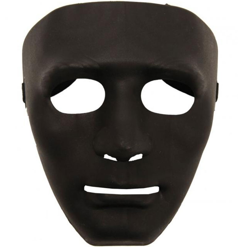 Obličejová maska z tvrdého plastu - černá