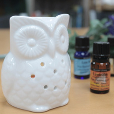 Klasická bílá aroma lampa - Vysoká sova