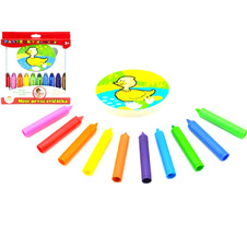 Pastelky do vany Moje první zvířátka 10 ks s houbičkou