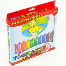 Pastelky do vany Moje první zvířátka 10 ks s houbičkou