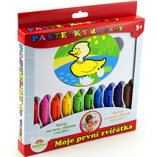 Pastelky do vany Moje první zvířátka 10 ks s houbičkou