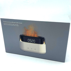 Moderní aroma difuzér - LED hodiny, efekt plamene
