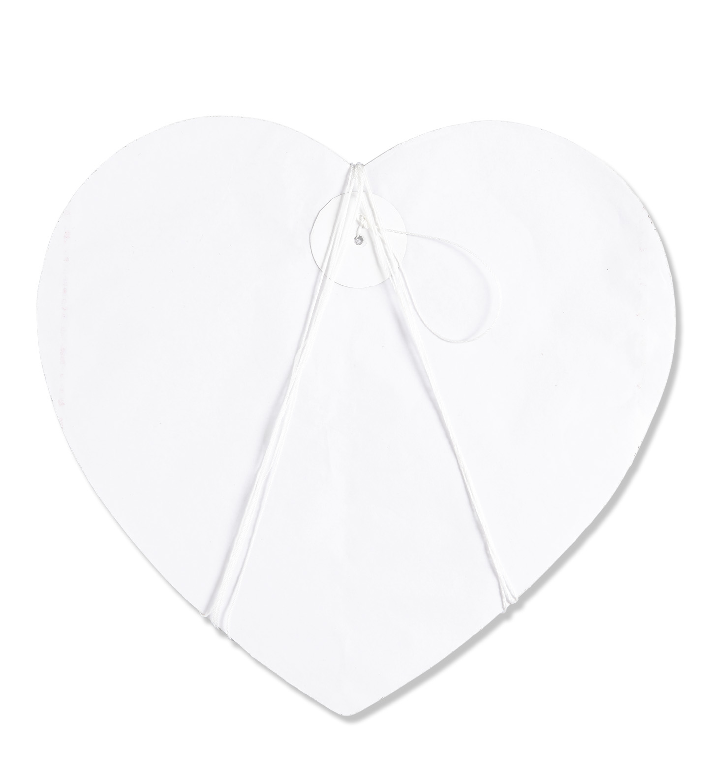 Papírová girlanda - Bílá srdce - 300 cm