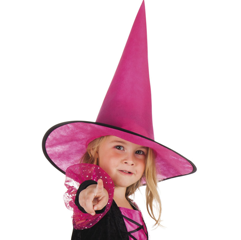 Dětský čarodějnický klobouk - růžový