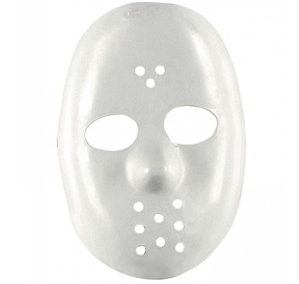 Plastová maska hokejová bílá - pátek 13.