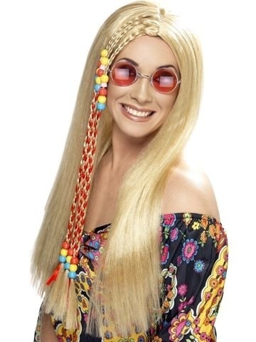 Hippies paruka dlouhá blond pro muže i ženy