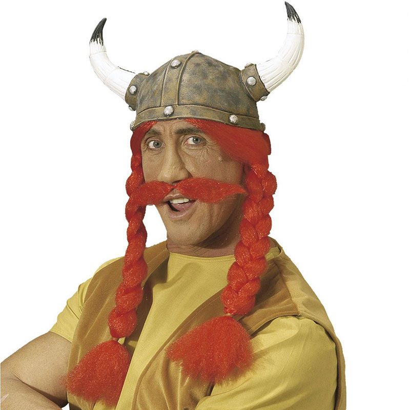 Helma viking - Asterix a Obelix - gumová s vlasy