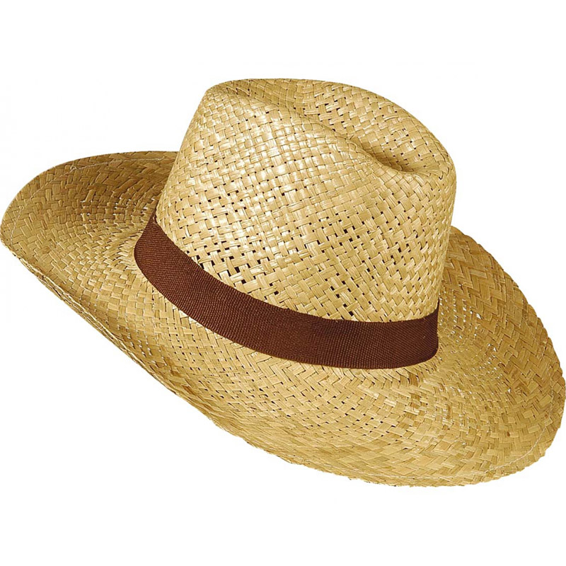 Slaměný klobouk Safari - hnědá stuha