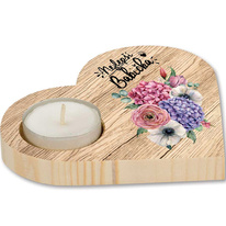 Dřevěný dekorační svícen – nejlepší babička