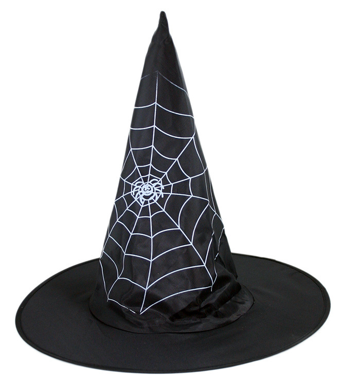 Dětský klobouk pro čarodějnici s pavučinou