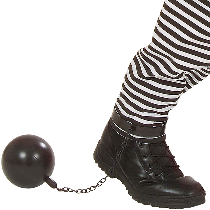 Vězeňská koule pro vězně na nohu s řetězem - malá