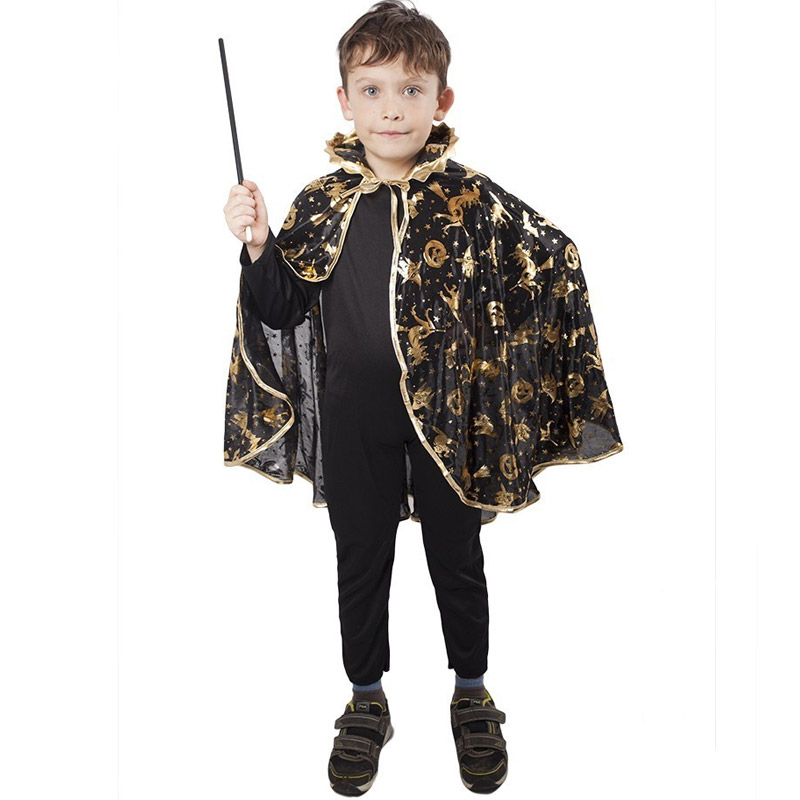 Dětský čarodějnický plášť - černý