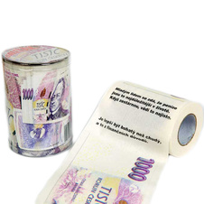 Toaletní papír s potiskem 1000 Kč