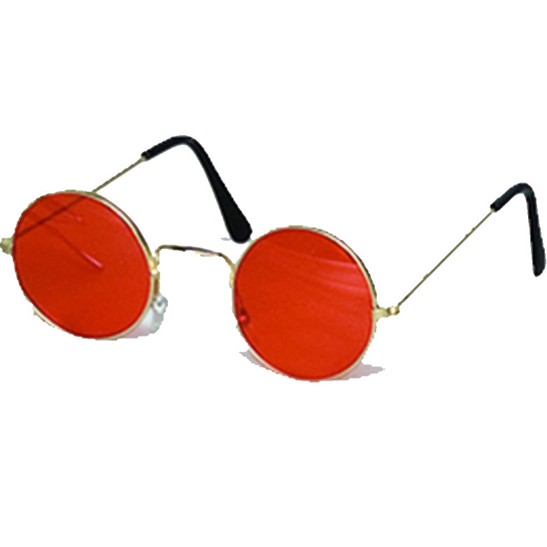 Hippies žertovné brýle - červené lenonky
