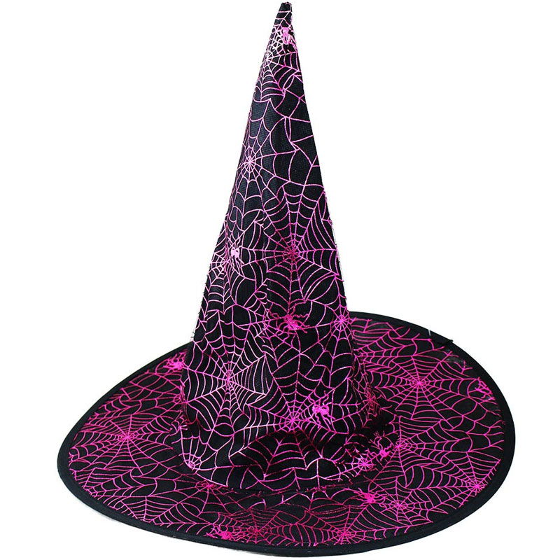 Čarodějnický klobouk s fialovou pavučinou - malý dětský