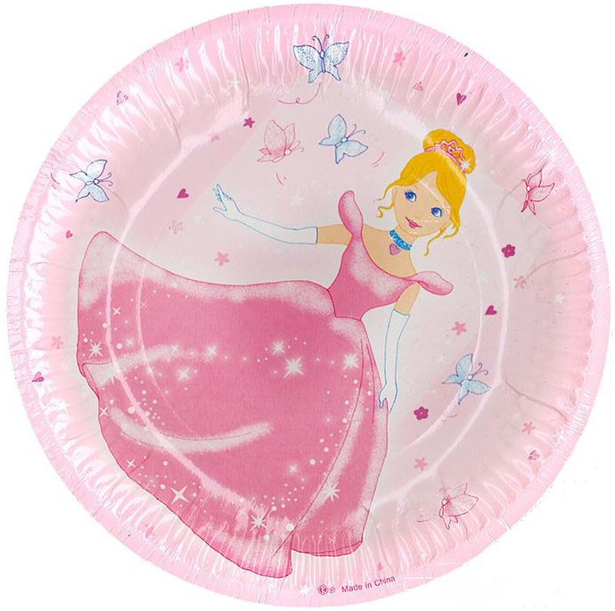 Papírové talířky s princeznou - 6 ks