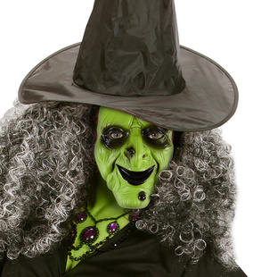 Plastová maska - Zelená čarodějnice