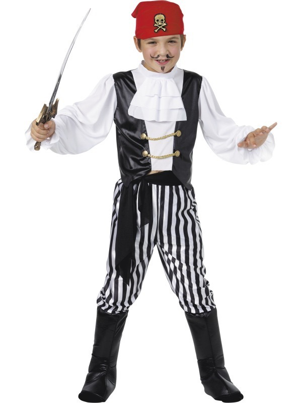 Dětský pirátský kostým s pruhovanými kalhotami